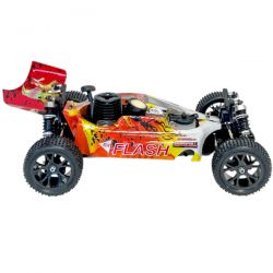 Pack eco buggy 1/10 thermique MHD Flash carrosserie jaune