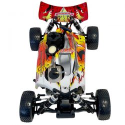 Pack eco buggy 1/10 thermique MHD Flash carrosserie jaune