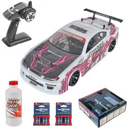 Pack éco FTX Banzai NT 1/10 thermique 4WD carrosserie blanche