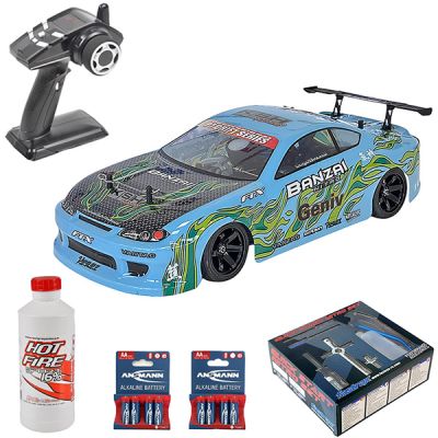 Pack �co FTX Banzai NT 1/10 thermique 4WD carrosserie bleue