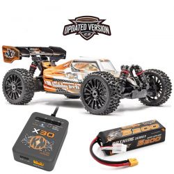Pack &eacute;co Hobbytech Spirit NXT EVO RR 2.0 Buggy 1/8 brushless 4S RTR orange