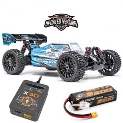 Pack &eacute;co Hobbytech Spirit NXT EVO RR Buggy 1/8 brushless 4S RTR bleu