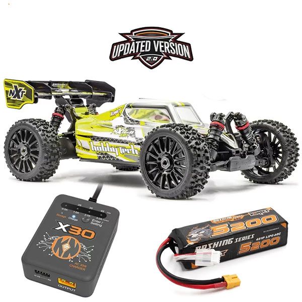 Pack &eacute;co Hobbytech Spirit NXT EVO RR Buggy 1/8 brushless 4S RTR jaune