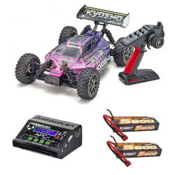 Pack éco Kyosho Inferno NEO 4.0 VE 1/8 brushless carrosserie violette