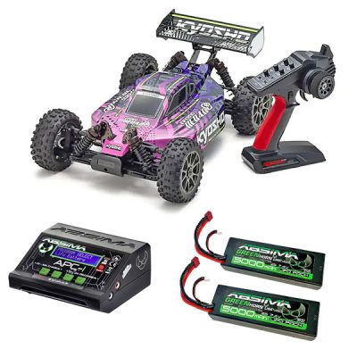 Pack �co Kyosho Inferno NEO 4.0 VE 1/8 brushless carrosserie violette