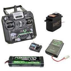 Pack &eacute;co t&eacute;l&eacute;commande &agrave; manches + r&eacute;cepteur + batterie + chargeur + servomoteur