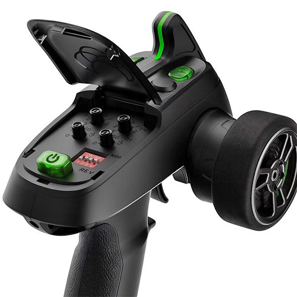 Pack &eacute;co t&eacute;l&eacute;commande &agrave; volant + r&eacute;cepteur + batterie + chargeur + servomoteur