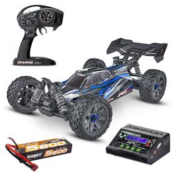 Pack éco Traxxas Jato BL-2S Buggy 1/8 brushless carrosserie bleue