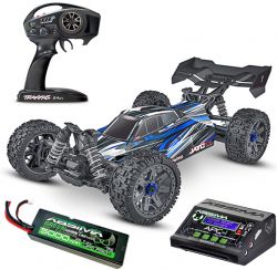 Pack éco Traxxas Jato BL-2S Buggy 1/8 brushless carrosserie bleue