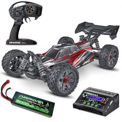 Pack &eacute;co Traxxas Jato BL-2S Buggy 1/8 brushless carrosserie rouge