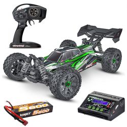 Pack éco Traxxas Jato BL-2S Buggy 1/8 brushless carrosserie verte