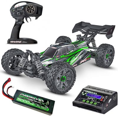 Pack �co Traxxas Jato BL-2S Buggy 1/8 brushless carrosserie verte