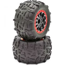 Paire de roues complètes rouge pour le MTX Funtek