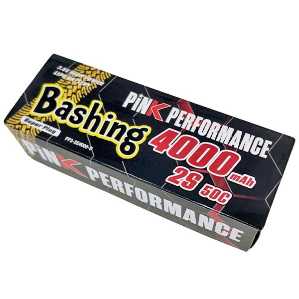 Pink Performance batterie Li-Po 4000mAh 2S 7,4V 50c prise dean PP3-2S4000-D