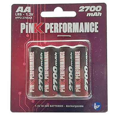 Pink Performance quatre piles rechargeables haute capacit� R6 AA Ni-Mh 2700mAh