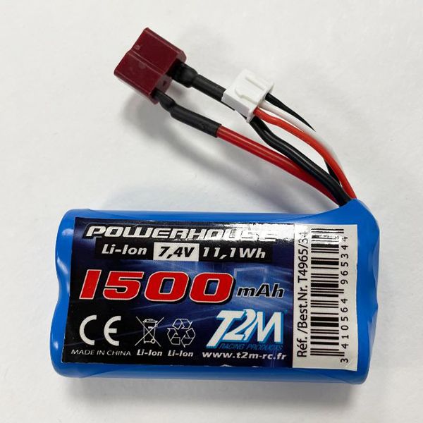 T2M T4965/34B batterie Li-Ion 7,4v 2000mAh pour Pirate Buster