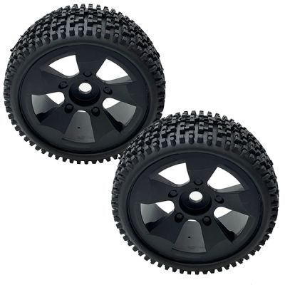 Pneus mont�s sur jantes noires Truggy 1/8 Torch Absima 1330369