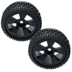 Pneus montés sur jantes noires Truggy 1/8 Torch Absima 1330369