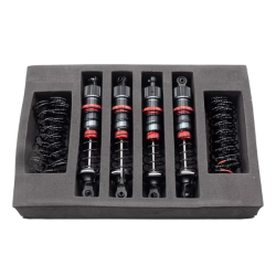 Quatre amortisseurs hydrauliques alu + Servo 15kg pignons m&eacute;tal