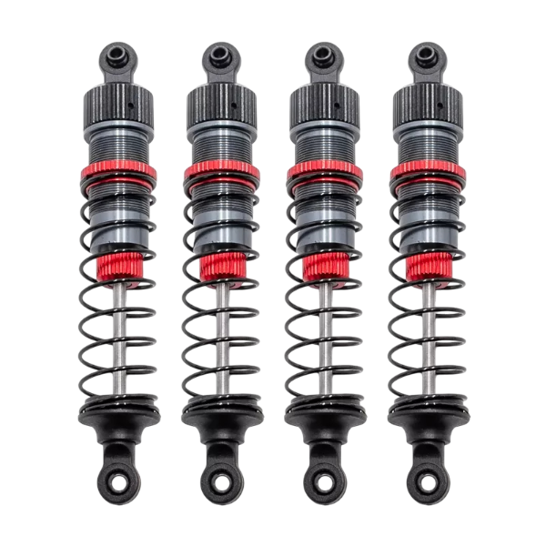 Quatre amortisseurs hydrauliques alu + Servo 15kg pignons m&eacute;tal