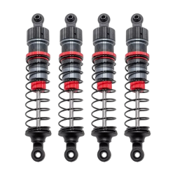 Quatre amortisseurs hydrauliques alu + Servo 15kg pignons m&eacute;tal