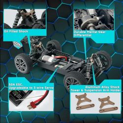 Road Hunter Buggy 1/12 4WD High Speed carrosserie verte