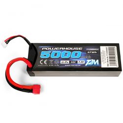 T1350002C T2M batterie Li-Po 7,4v 2S 5000mAh 50c prise Dean