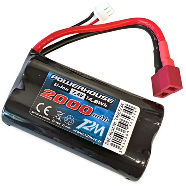 T2M T4965/34B batterie Li-Ion 7,4v 2000mAh pour Pirate Buster
