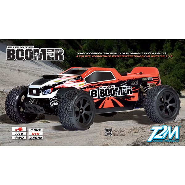 T2M RC - Toujours disponible ! Buggy radiocommandé électrique 4wd à  l'échelle 1/10. Version RTR prête à rouler avec éclairage LED. Livrée avec  émetteur, accus et chargeur. • Robuste châssis étroit •