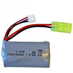 Taigen batterie Li-Ion 7,4v 800mAh prise Mini Tamiya