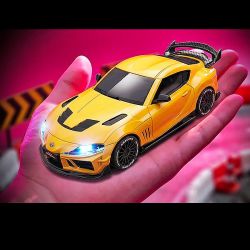 Toyota Supra Drift 4WD 1/43 RTR Jaune � Absima 10044