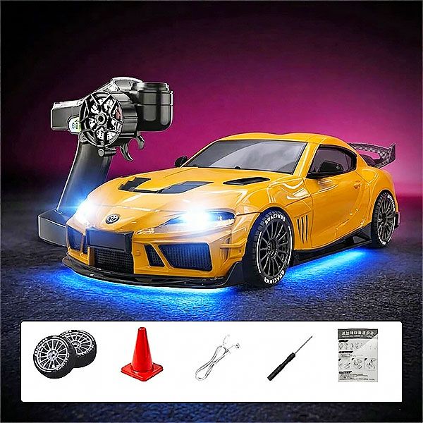 Toyota Supra Drift 4WD 1/43 RTR Jaune � Absima 10044