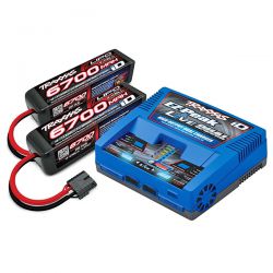 Traxxas chargeur double ez-peak live + 2x lipo 14.8v 6700mah 2997 2890 2973