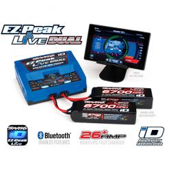 Traxxas chargeur double ez-peak live + 2x lipo 14.8v 6700mah 2997 2890 2973