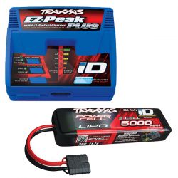 Traxxas chargeur rapide Ez-Peak Plus 2970 + 1 batterie Li-Po 3S 11.1v 5000mAh 2872X