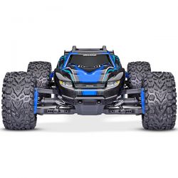 Traxxas rustler 2S 1/10 4WD moteur brushless carroserie bleu 67164-4-BLUE