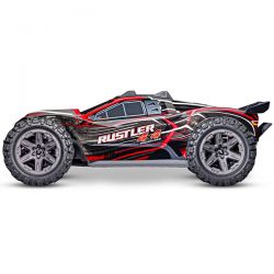 Traxxas Rustler 2S 1/10 4WD moteur brushless carrosserie rouge 67164-4-RED 