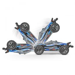 Traxxas Rustler VXL 1/10 4WD moteur brushless carrosserie bleue 67376-4-BLUE