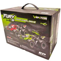 Vektor Fury MT18 Monster Truck RC 4x4 1/18 LED 30 km/h RTR Rouge